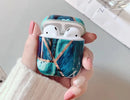 Marble Geometric Design Shockproof Protective For Apple Airpods 1 & 2