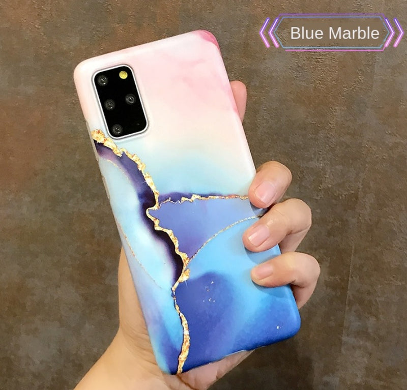 S20 S21U S10 S9 S8 Marble Silicone Shockproof Soft Slim Case Cover For Samsung