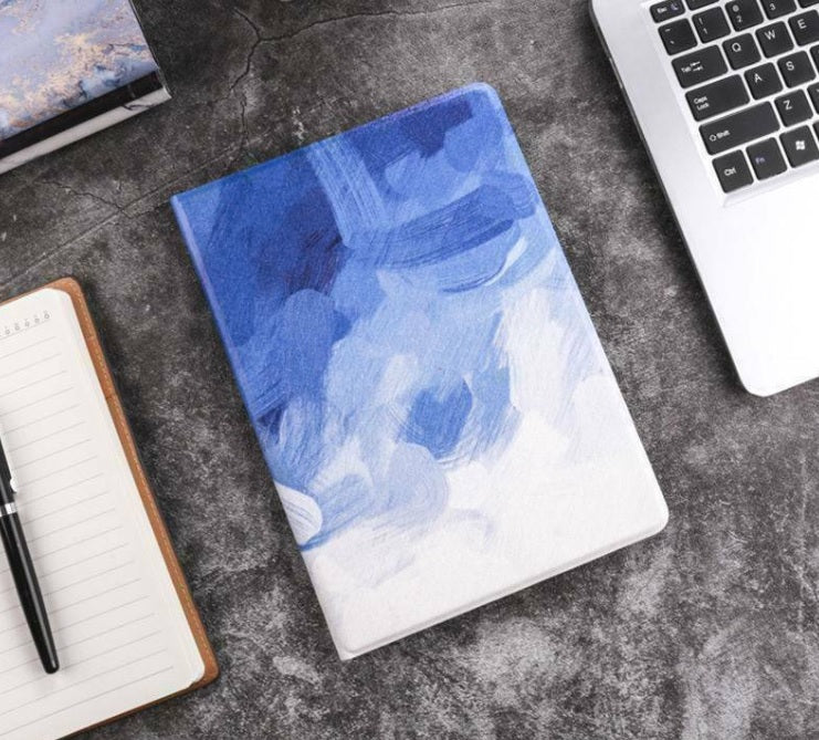 For iPad 10.2 inch 2020 8th Gen Marble Leather Smart Case Cover