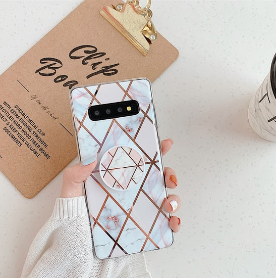 For Samsung S10 Plus S9 S8 Soft TPU Case Marble Shockproof Silicone Gel Cover