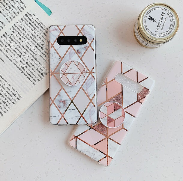 For Samsung S10 Plus S9 S8 Soft TPU Case Marble Shockproof Silicone Gel Cover