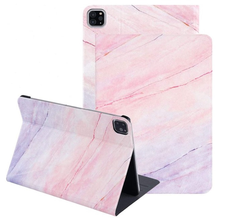 For iPad 10.2 inch 2019 7th Gen Marble Leather Smart Case Cover