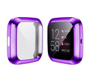 Soft TPU Silicone Shell Frame Full Case Cover Screen Protector for Fitbit Versa 1/2