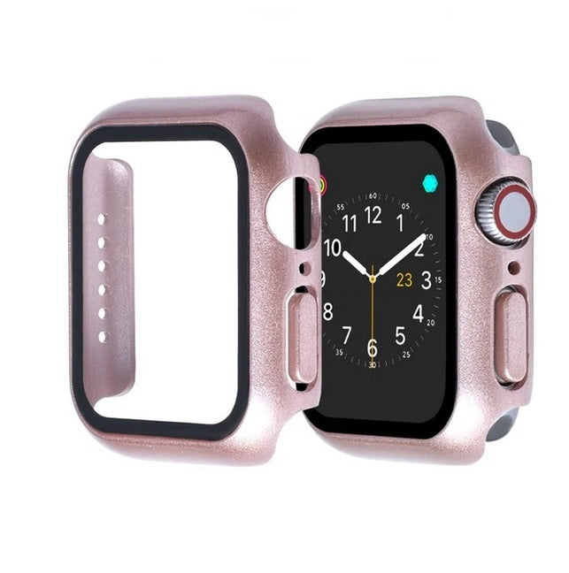 Apple Watch iWatch Series 3 Tempered Glass Screen Protector Case Full Cover 38 40 42 44mm