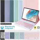 For Samsung Galaxy Tab A8 10.5 2021 SM-X200 X205 Bluetooth Keyboard Case Cover with Pencil Holder