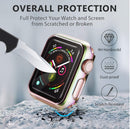 Apple Watch iWatch Series 4 Tempered Glass Screen Protector Case Full Cover 38 40 42 44mm