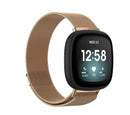 Milanese Loop Mesh Wrist Watch Band for Fitbit Versa 4 3 Stainless Steel Metal Strap
