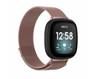 Milanese Loop Mesh Wrist Watch Band for Fitbit Versa 4 3 Stainless Steel Metal Strap