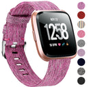 For Fitbit Versa / 2 Woven Canvas Fabric Replacement Wristband Watch Wrist Band