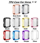 Soft TPU Silicone Shell Frame Full Case Cover Screen Protector for Fitbit Versa 1/2