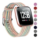 For Fitbit Versa / 2 Woven Canvas Fabric Replacement Wristband Watch Wrist Band