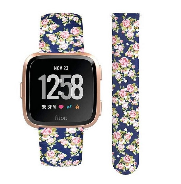 For Fitbit Versa /Versa 2 Printed Silicone Smart Watch Replacement Band Strap