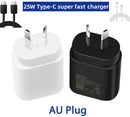 25W SUPER FAST Wall Charger for Samsung S21, NOTE 20 ULTRA AU Plug