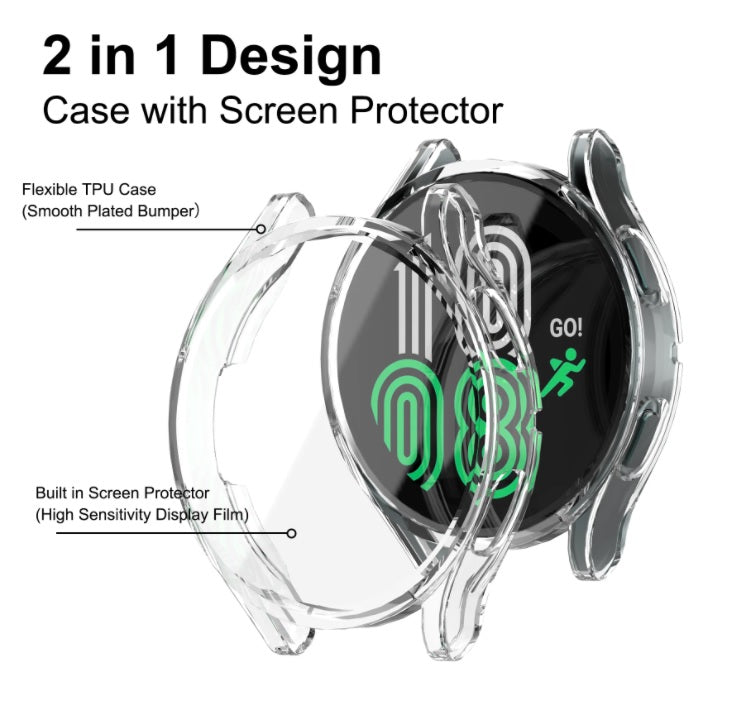 Full Cover Screen Protector Shell Case For Samsung Galaxy Watch 4 44mm