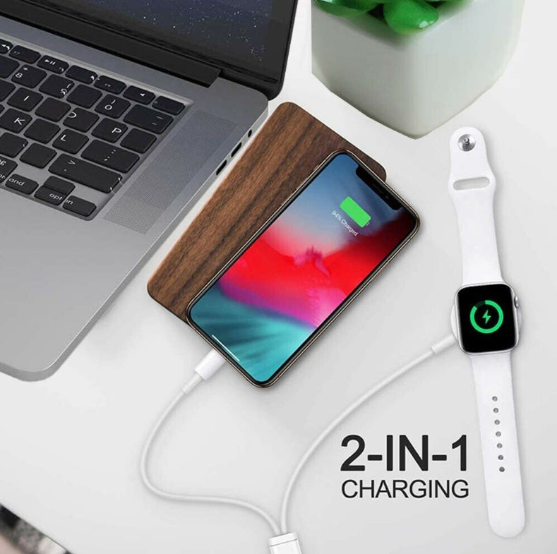 2 in 1 iPhone & Apple Watch Magnetic Charger Charging Cable Compatible with Watch 7 6 SE 5 4 3 2 1 & iPhone
