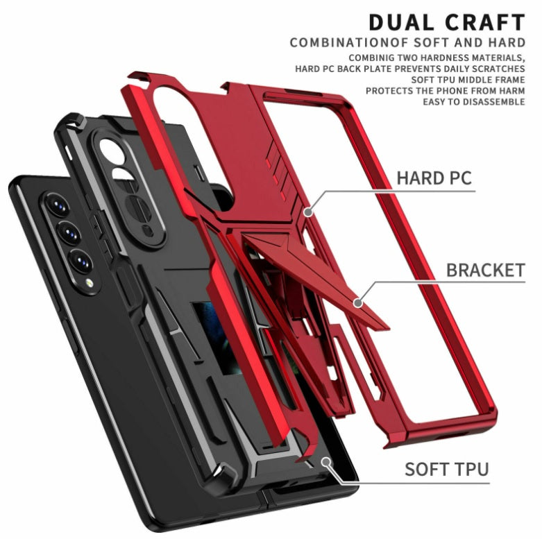 For Samsung Galaxy Z Fold 3 5G Shockproof Armor Kickstand Rugged Case Cover